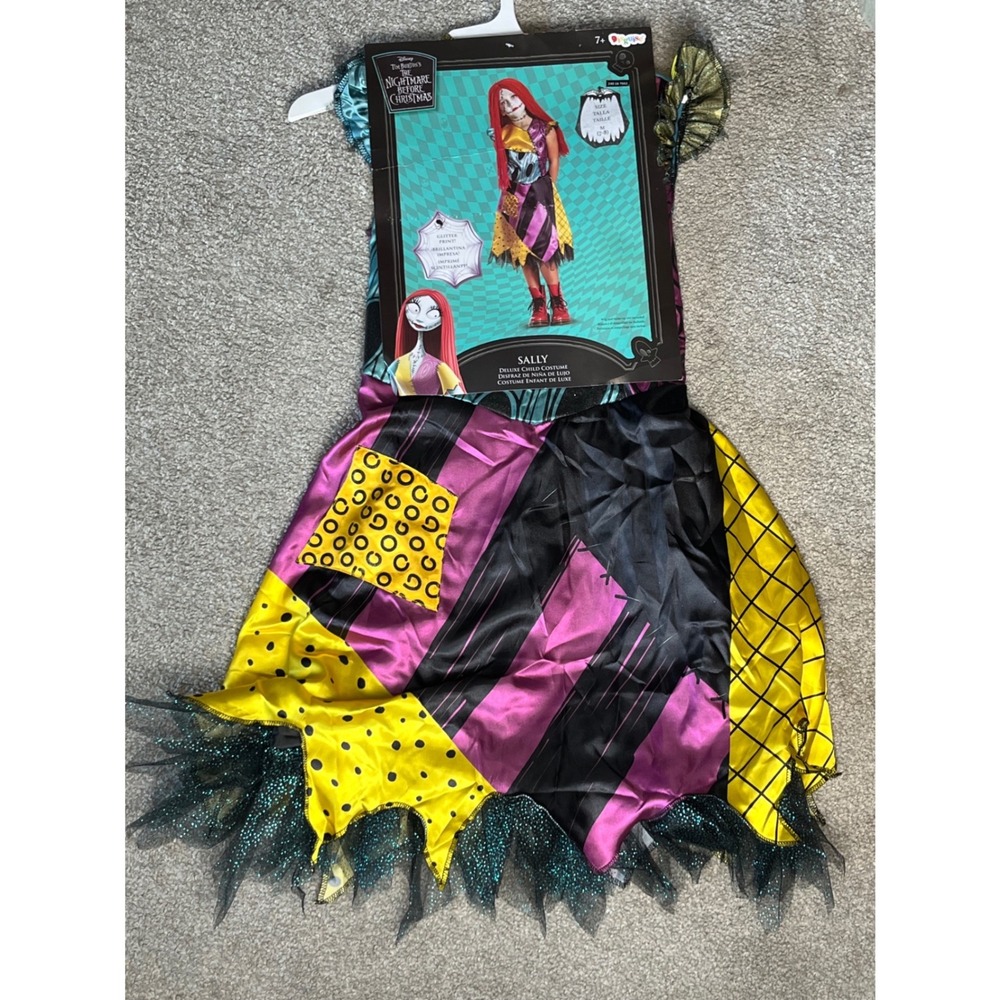 Disguise Disney Nightmare Before Christmas Kids Sally Costume Dress Medium 7-8
